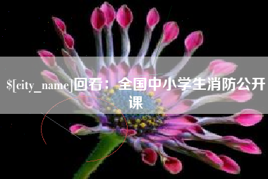 河间回看：全国中小学生消防公开课