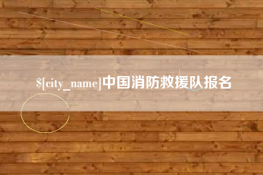 河间中国消防救援队报名