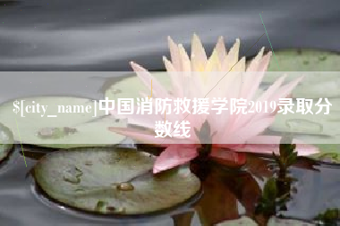 河间中国消防救援学院2019录取分数线