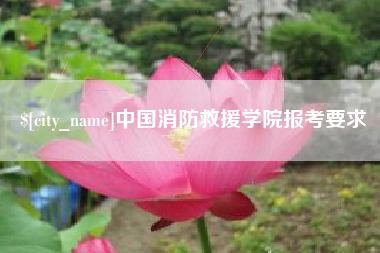 河间中国消防救援学院报考要求