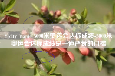 河间5000米奥运会达标成绩-5000米奥运会达标成绩是一道严苛的门槛