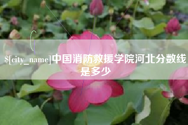 河间中国消防救援学院河北分数线是多少