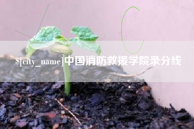 河间中国消防救援学院录分线
