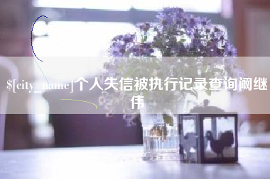 河间个人失信被执行记录查询阚继伟