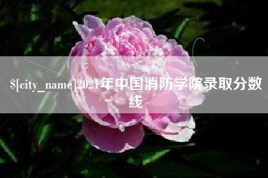 河间2021年中国消防学院录取分数线