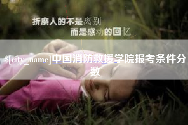 河间中国消防救援学院报考条件分数