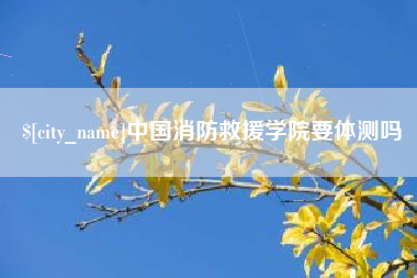 河间中国消防救援学院要体测吗
