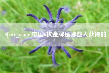 河间中国6枚金牌是哪些人获得的