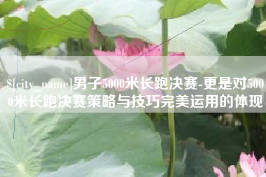 河间男子5000米长跑决赛-更是对5000米长跑决赛策略与技巧完美运用的体现