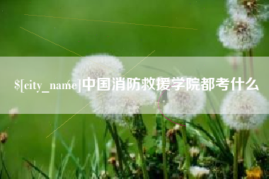 河间中国消防救援学院都考什么