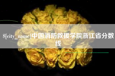 河间中国消防救援学院浙江省分数线
