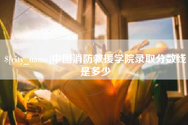 河间中国消防救援学院录取分数线是多少