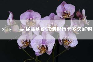 河间民事纠纷冻结银行卡多久解封