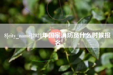河间2021年国家消防员什么时候报名