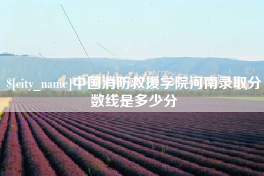 河间中国消防救援学院河南录取分数线是多少分