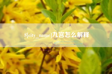 河间九宫怎么解释