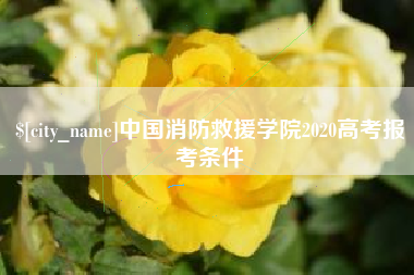 河间中国消防救援学院2020高考报考条件
