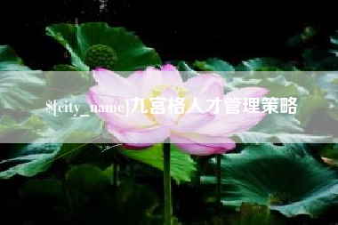 河间九宫格人才管理策略