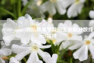 河间消防救援学院招生录取分数线2020福建